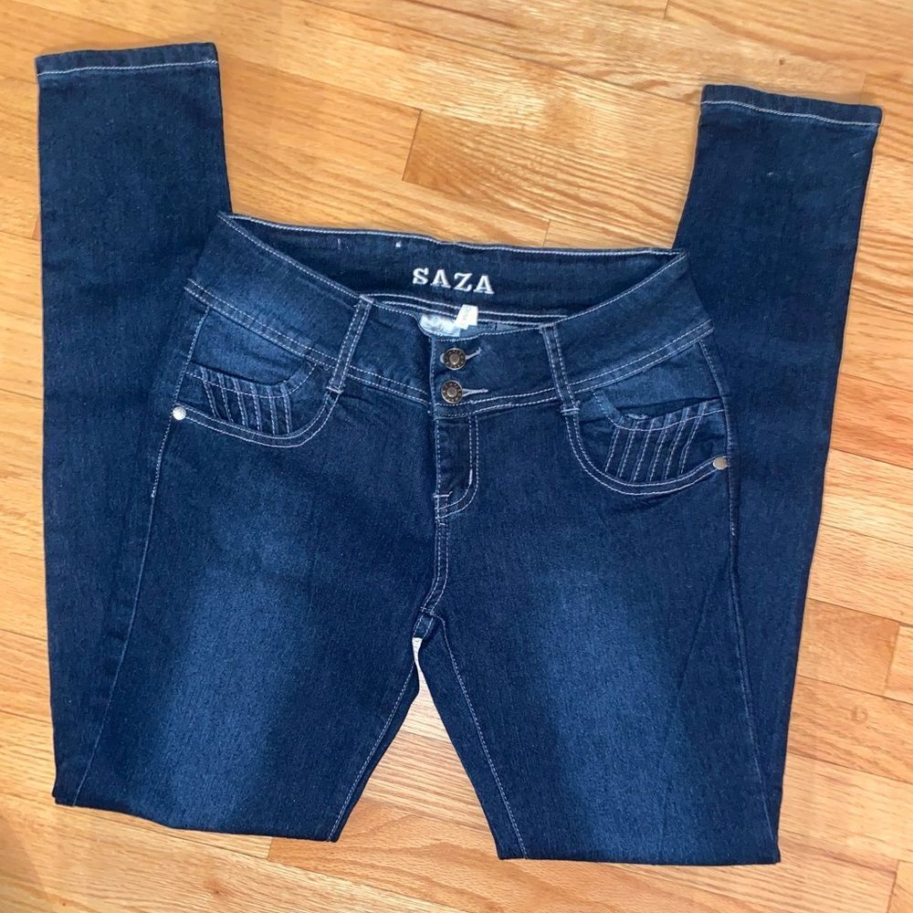 Saza Jeans straight leg dark wash jeans sz 9 excellent condition